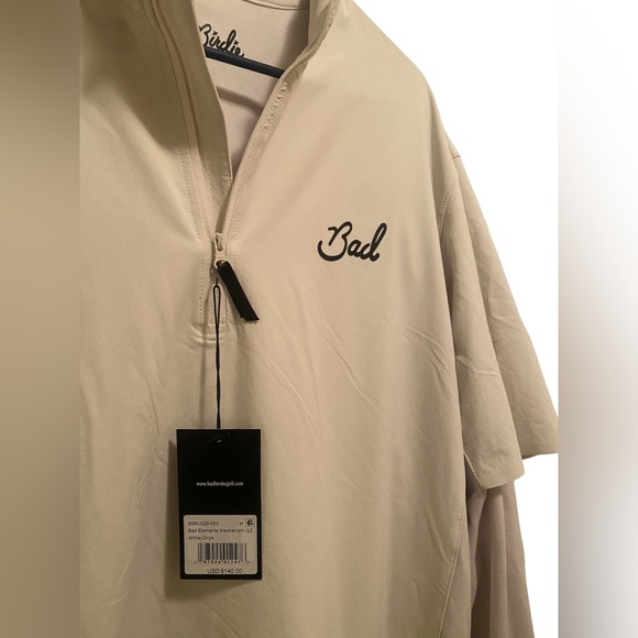 Bad Birdie “Bad Elements Mechanism” quarterzip. Size M. New with tags. - Picture 3 of 8